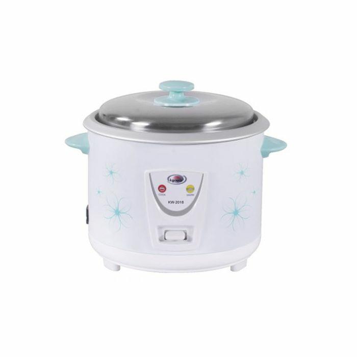 Kyowa Rice cooker (Category: Cookers) located in Manila. Submitted by daisythejane (Listing ID 266991634, Image 1). Description: Kyowa KW-2018 Rice cooker Color: Green accent 1.8 Liters Capacity High Quality Heater Plate with Thermal Fuse Protection With Keep Warm Function Removable Aluminum Inner Pot Stainless Steel Lid Power: 650 WATTS.