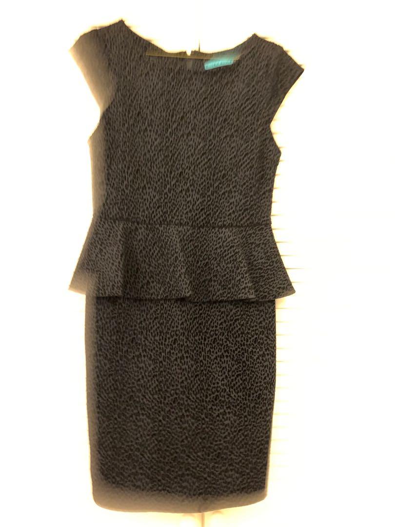 leopard peplum dress