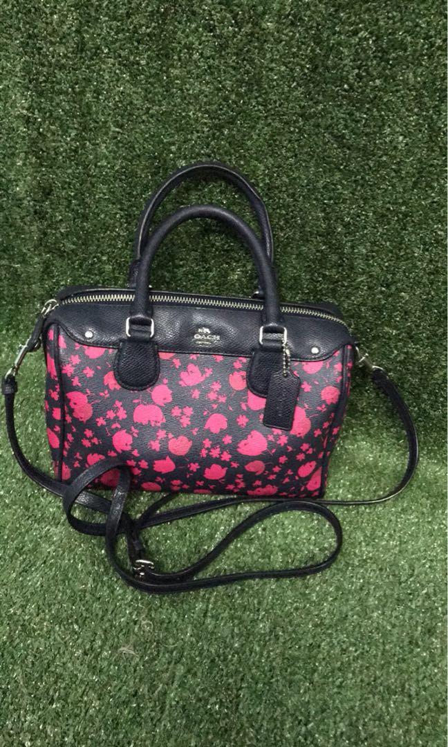 Coach mini on sale bennett satchel floral