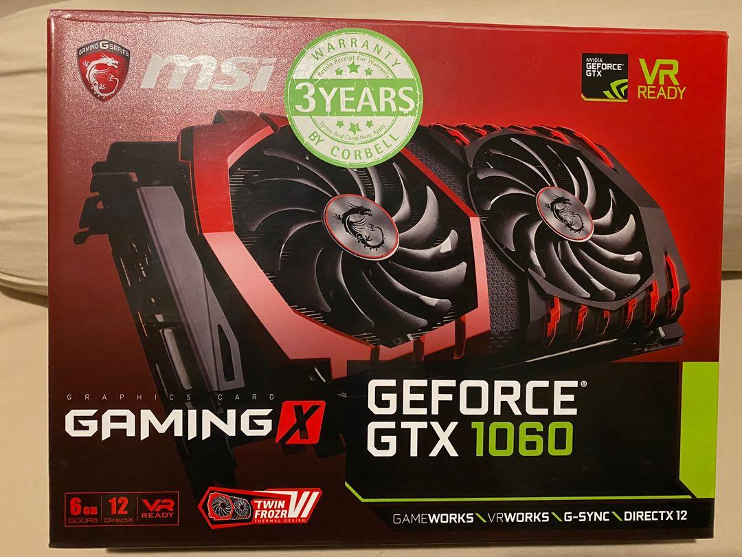 Msi Gtx 1060 Gaming X 6gb Electronics Computer Parts Accessories On Carousell