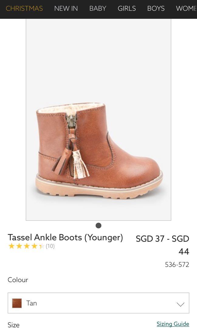 tan tassel ankle boots