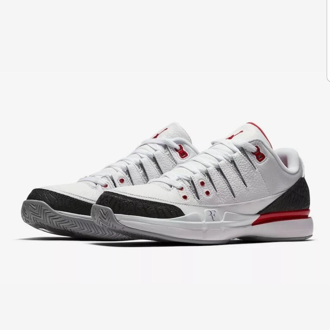 Nike Air Zoom Federer Jordan AJ3 Tennis Shoes, Men's Fashion, Footwear ...