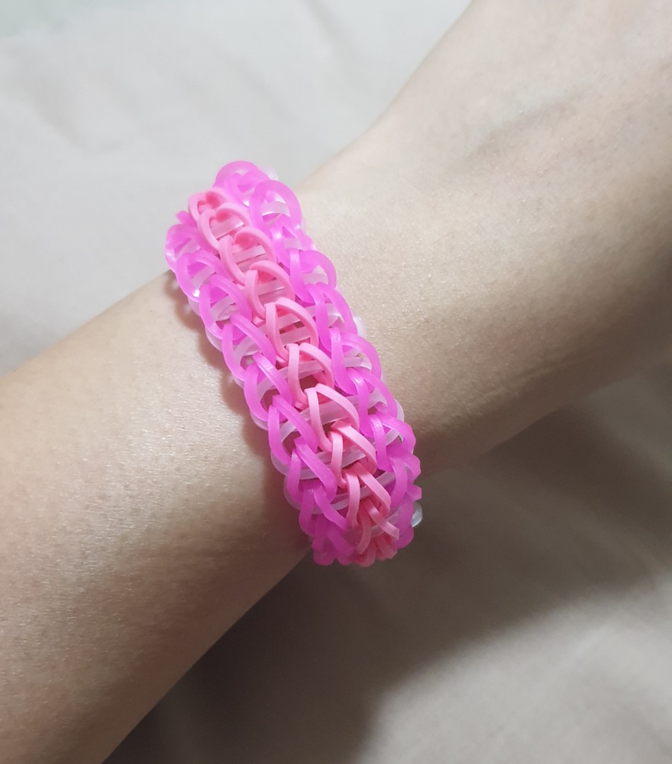 Rainbow Loom Waterfall Bracelet, Hobbies & Toys, Stationery & Craft, Handmade Craft on Carousell