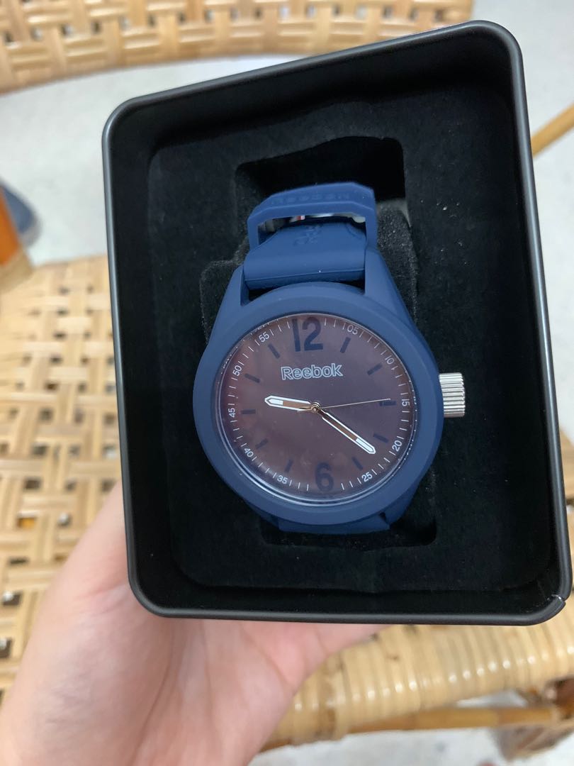REEBOK SPINDROP SPEED RF SDS G2 PNIN NW NAVY BLUE SILICONE STRAP UNISEX WATCH