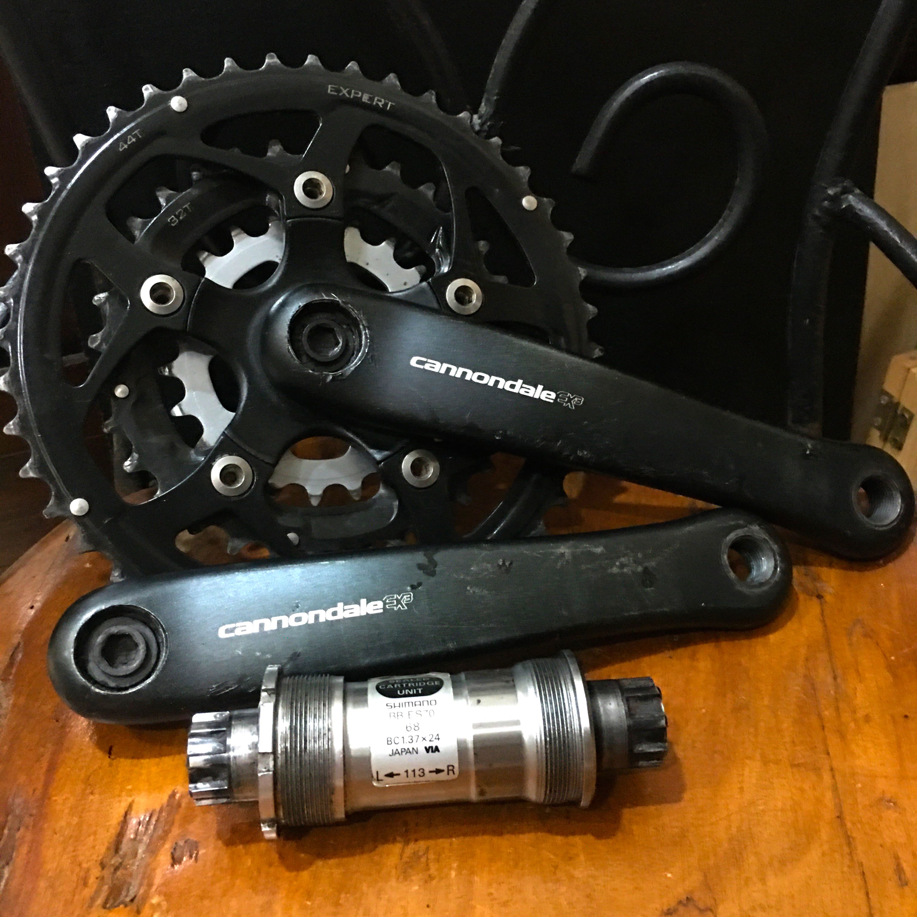 Retro Cannondale CODA Expert crank set + BB, Sports Equipment