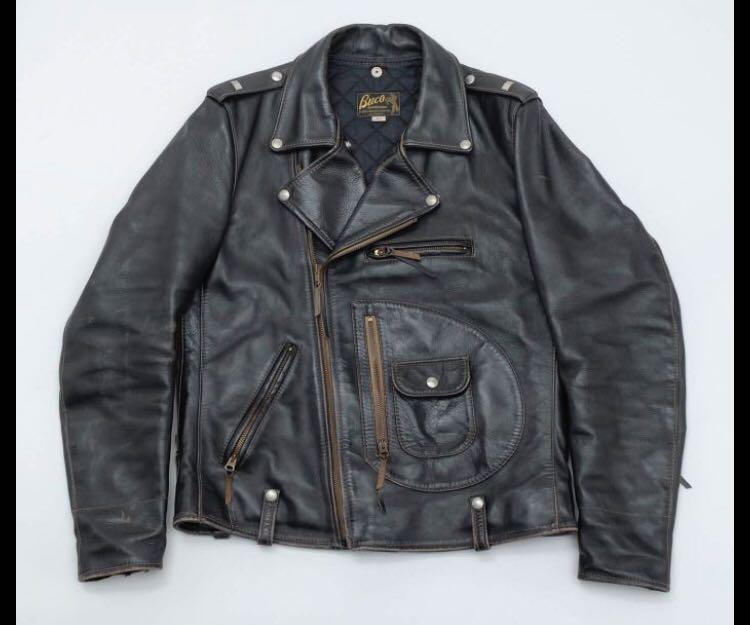 The Real Mccoy's Buco J24 茶芯馬皮機車重機皮褸皮衣biker jacket 42 