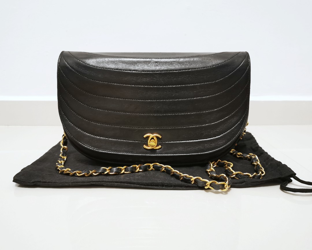 Chanel Vintage Half Moon Classic Flap