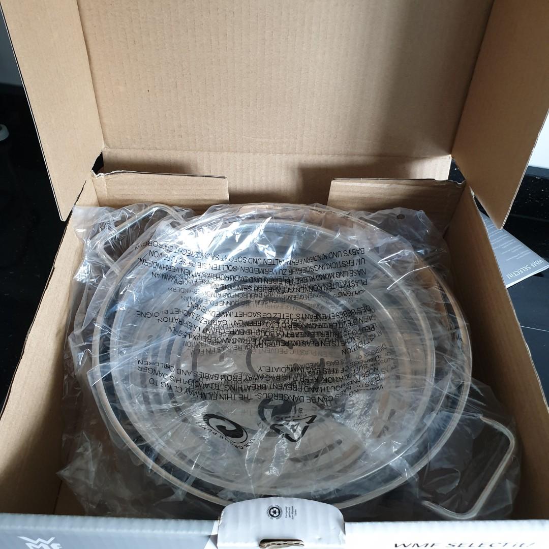 WMF MultiPot 28cm (Stainless Steel Cromargan 18/10) with Glass Lid, Furniture & Home Living