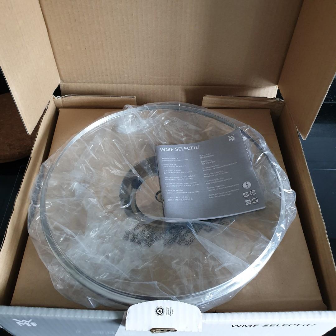 WMF MultiPot 28cm (Stainless Steel Cromargan 18/10) with Glass Lid, Furniture & Home Living