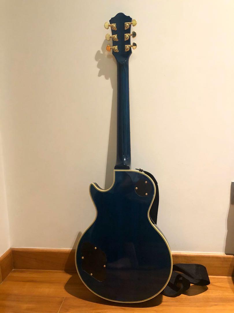 Wolf WLP 750T 2019 Les Paul Custom Guitar Blue Burst Rosewood