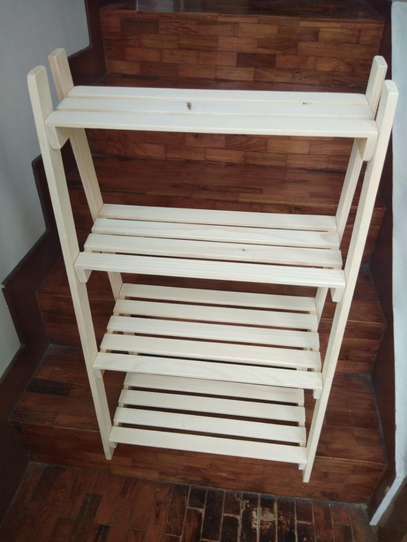 Wood Ladder Shelf Not Foldable (Category: Shelves, Cabinets & Racks) located in Las Pinas. Submitted by kdth_ (Listing ID 266989307, Image 1). Description: Wood Ladder Shelf 18 inches width x 33 inches height Not Foldable Price is not negotiable Price excludes shipping via Lalamove.