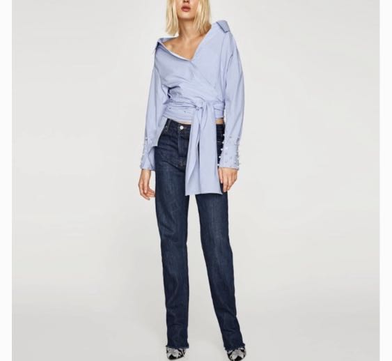 Zara asymmetric blouse clearance