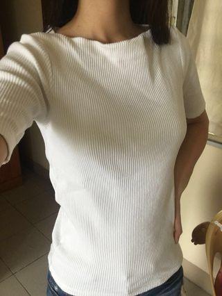 UNIQLO ¾ sleeve ribbed top