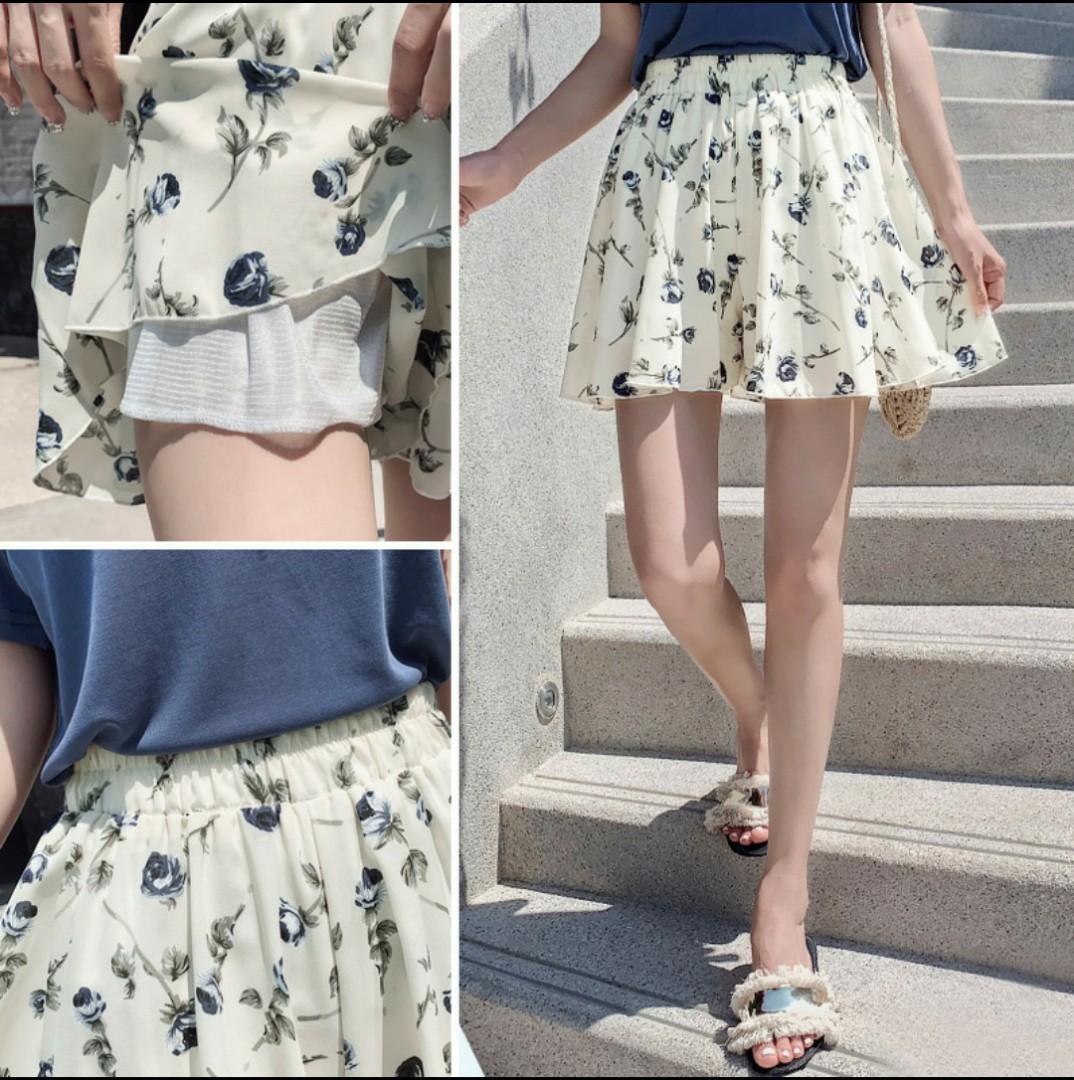 2019 new shorts women s summer print skirt Skimming pants skirt