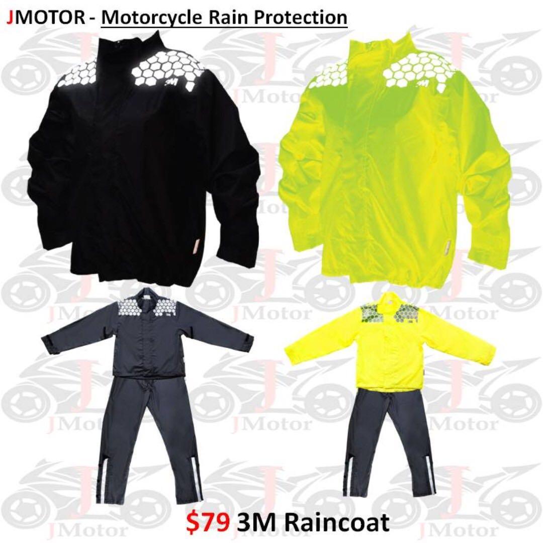 3M motorcycle waterproof reflective raincoat rain coat jacket