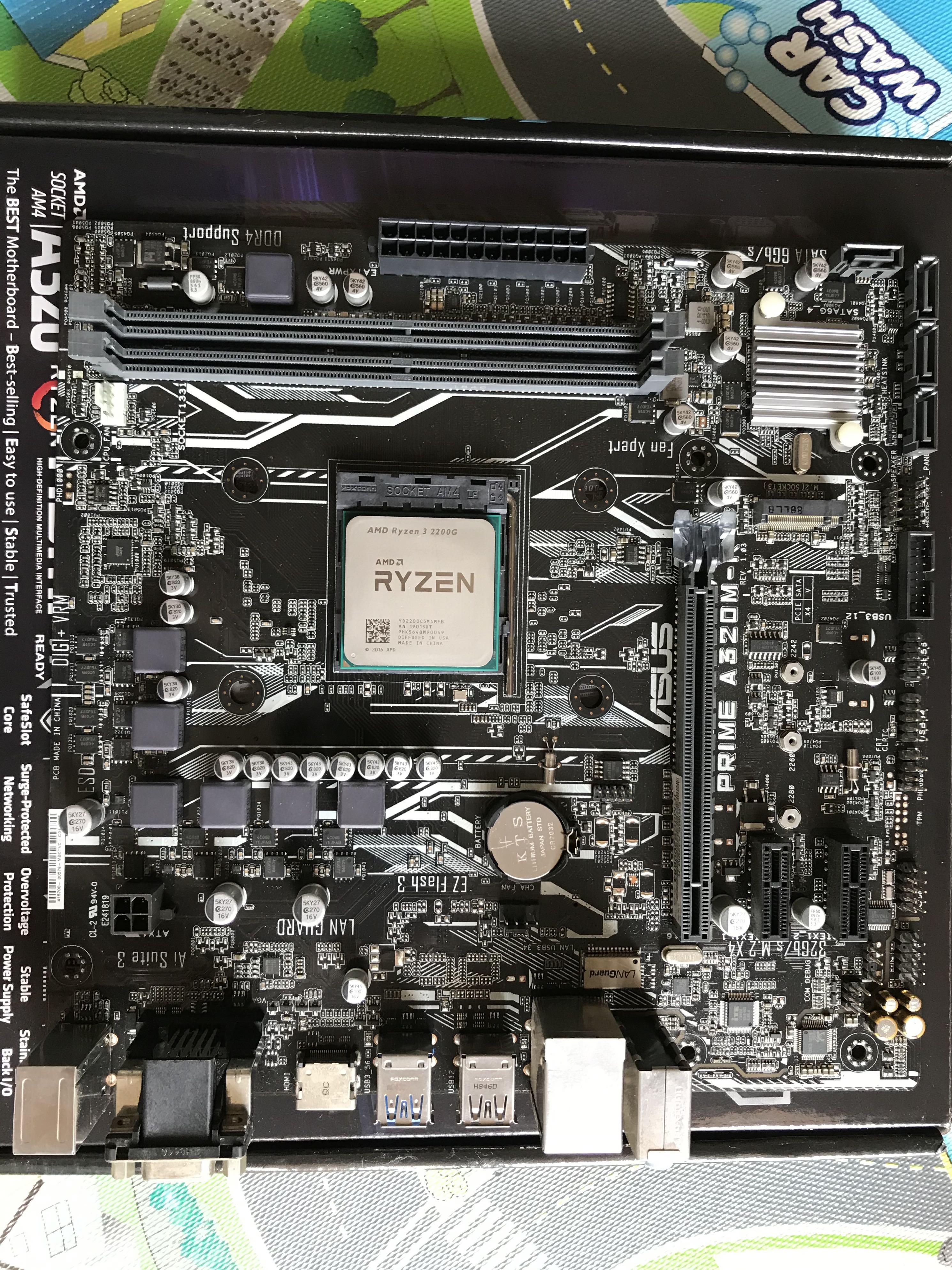 Asus Prime A320m K Amd Ryzen Am4 Socket Motherboard Electronics Computers Others On Carousell