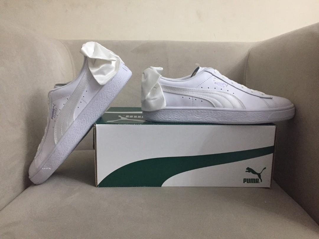 puma basket bow satin