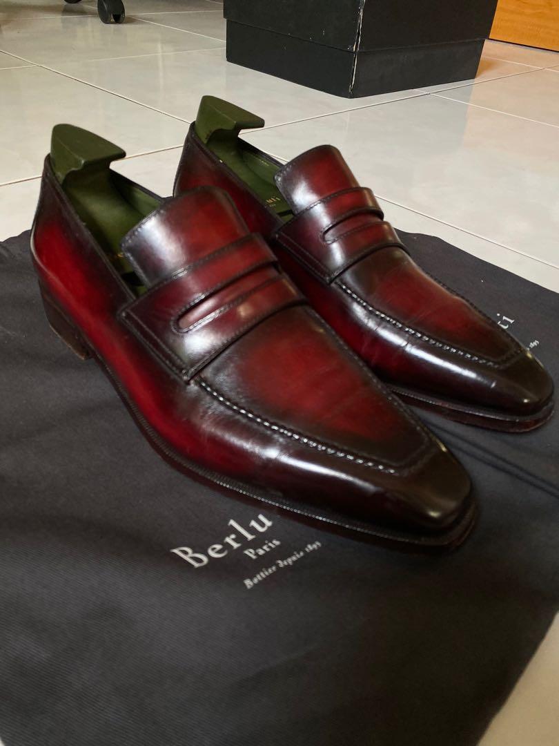 Mocassins Berluti Andy Pointure 41 - Cuir Noir, Occasion, Pour Homme