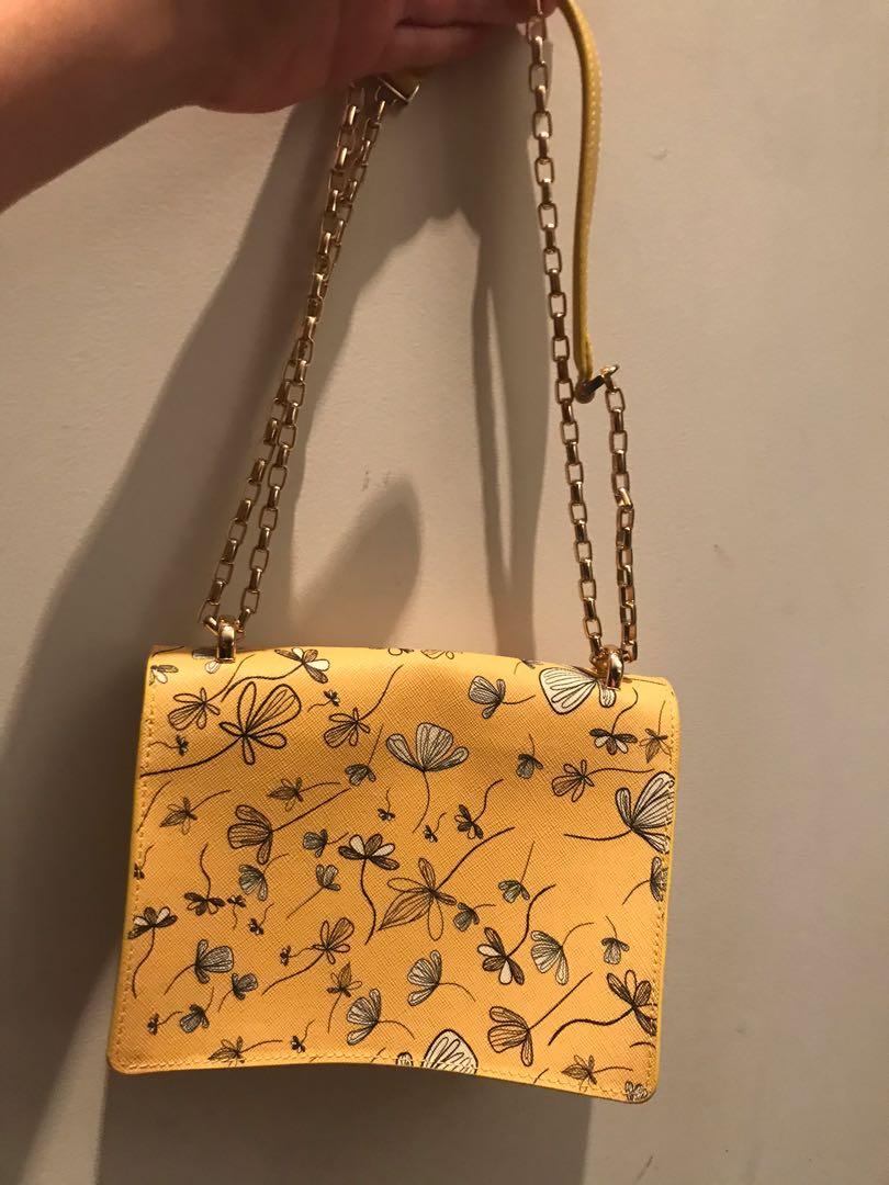Coach yellow flower best sale purse
