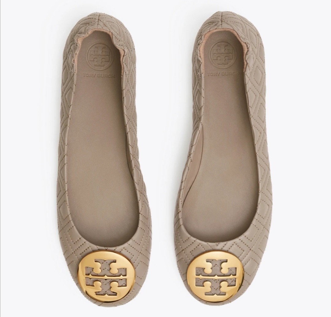 BN Tory Burch Quilted Minnie with Metal Logo Women s Fashion Footwear Flats on Carousell
