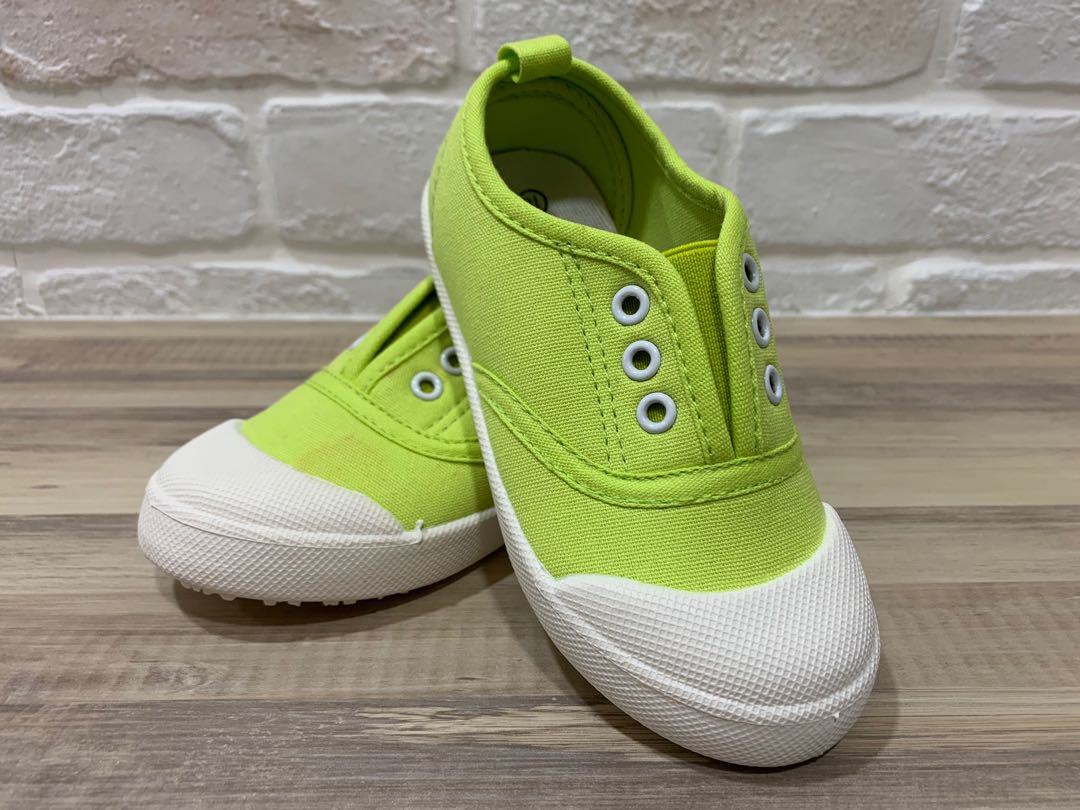 lime green canvas shoes