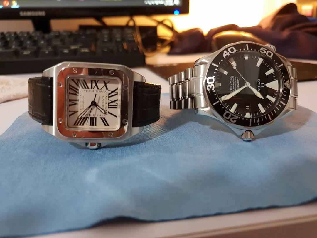 LAST CHEAPEST Cartier santos 100 medium not rolex omega hublot patek audemars lv
