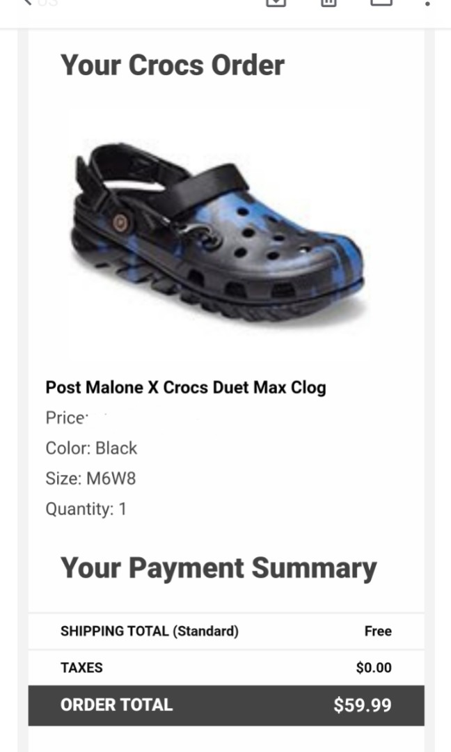 post malone crocs original price