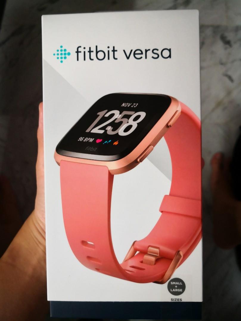 Fitbit versa peach rose gold hotsell aluminium