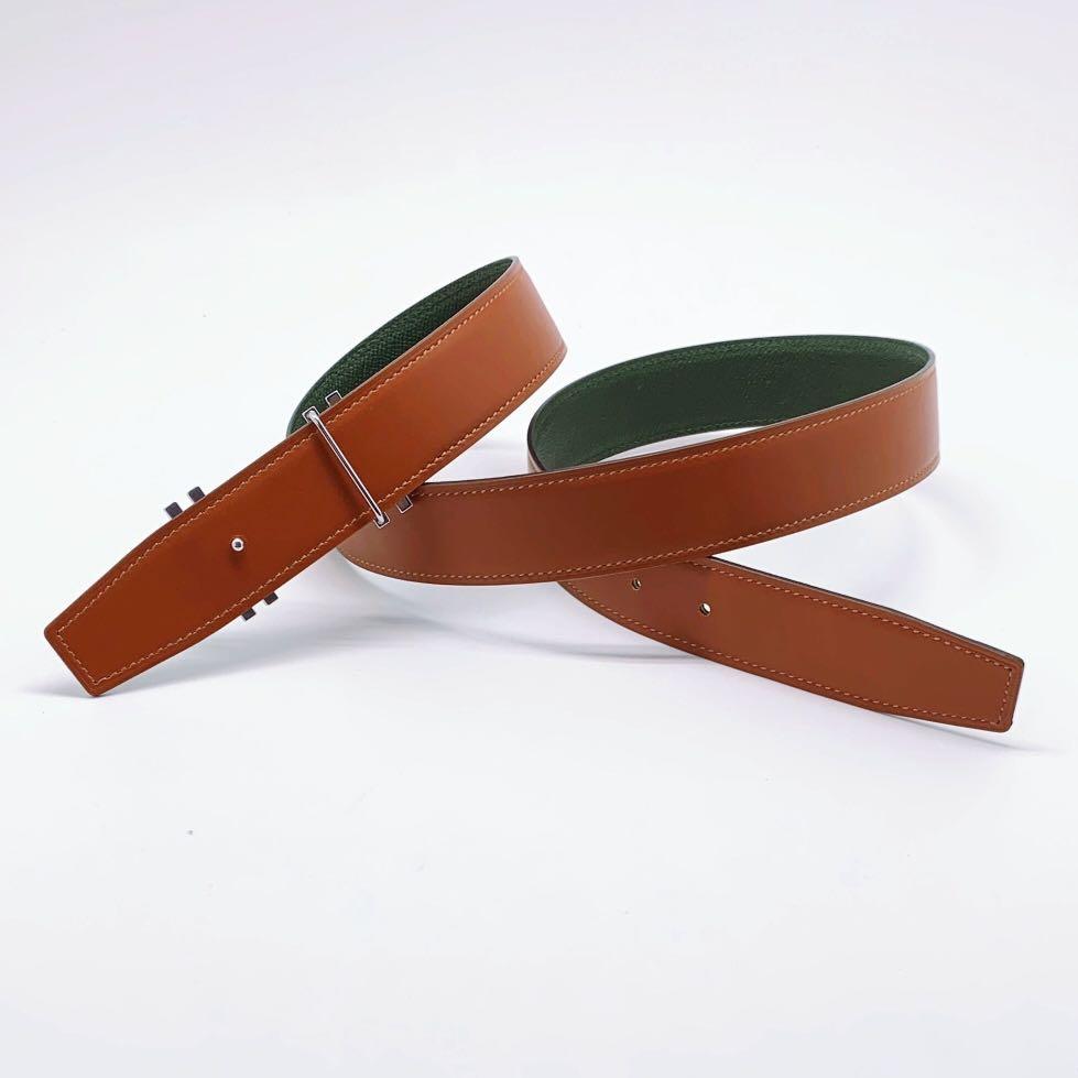 Reversible TEXTURED Calfskin Belt Strap for HERMES Buckle Belt Kit