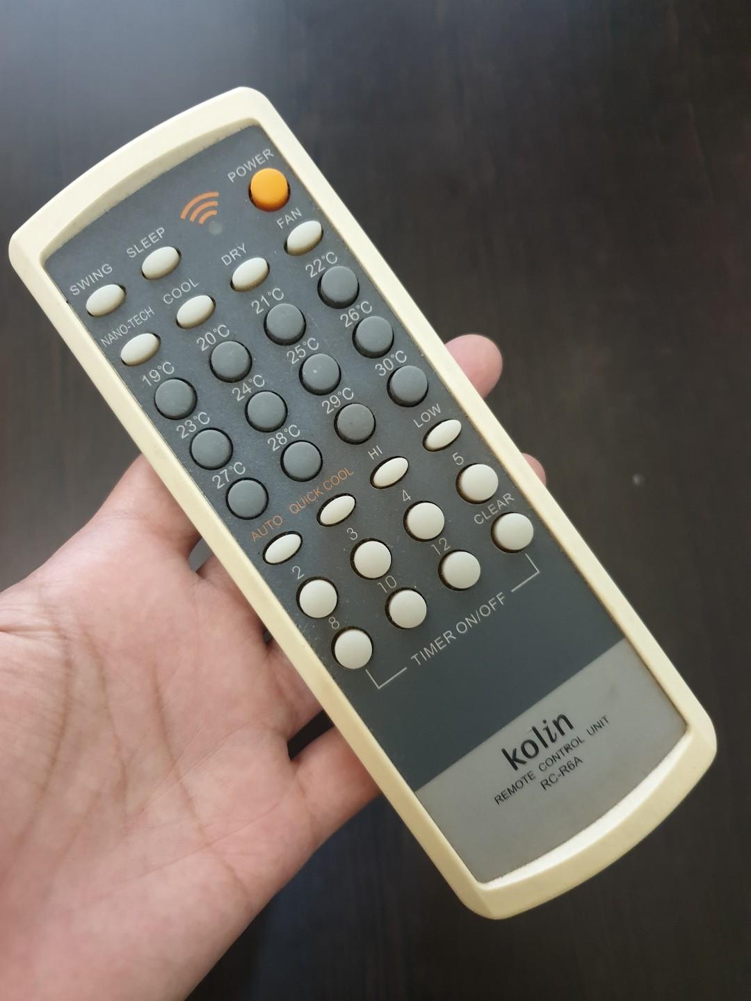 Kolin aircon remote, TV & Home Appliances, Air Conditioning and Heating