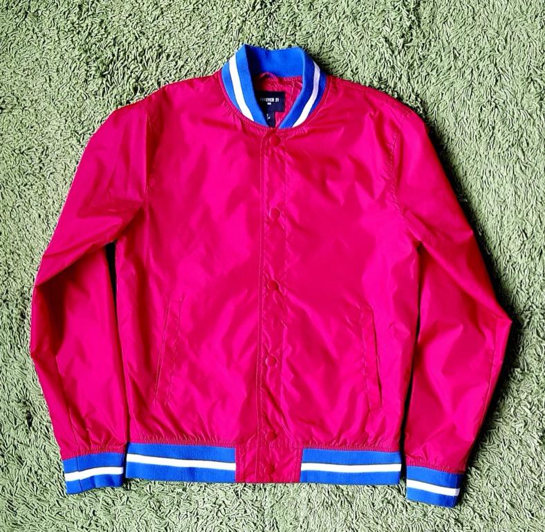 Light Sports Jacket RED with Blue white Stripes Men s Fashion