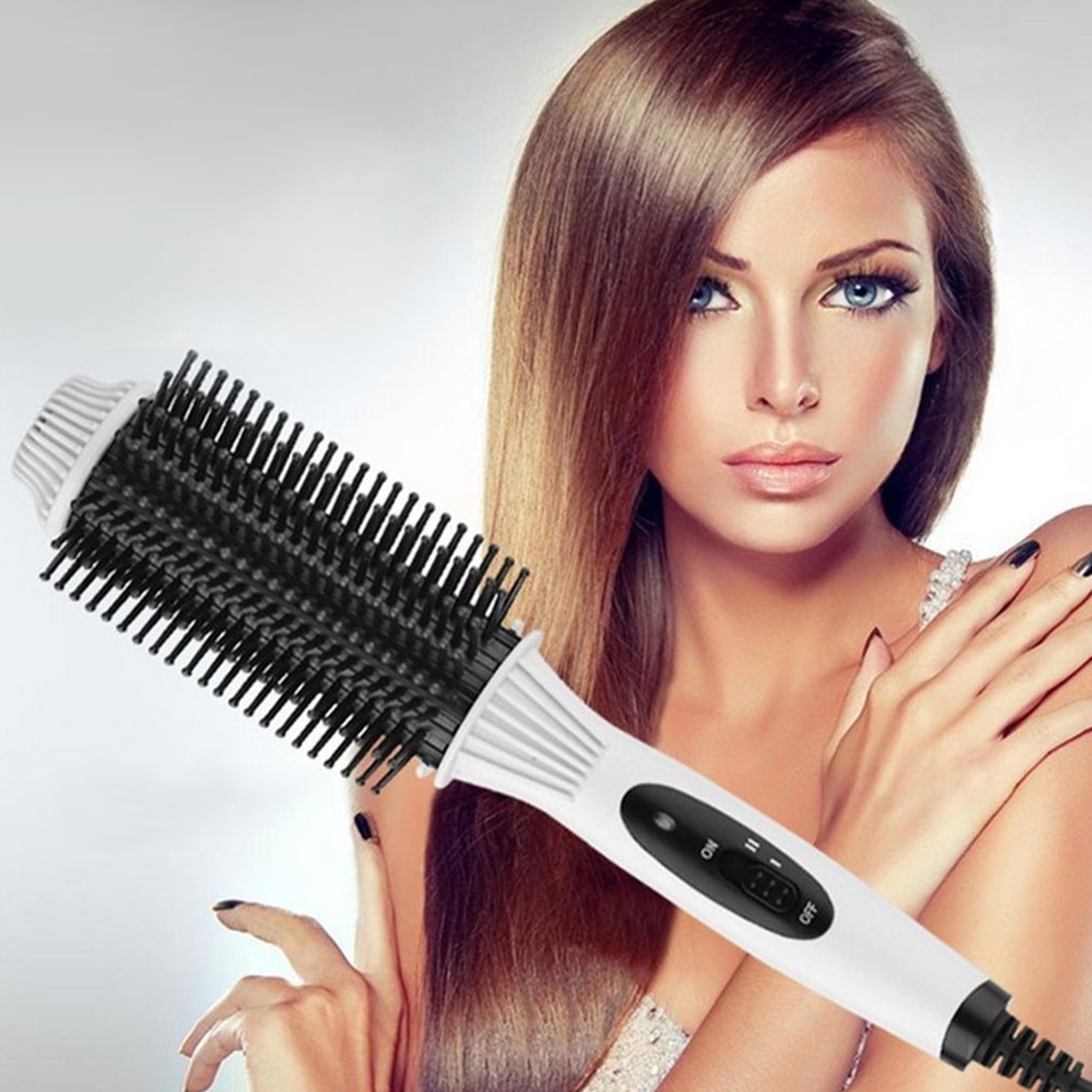 Magic Salon Hair Styling brush Anti Scald Straightener Curler Comb white color used Beauty Personal Care Hair on Carousell