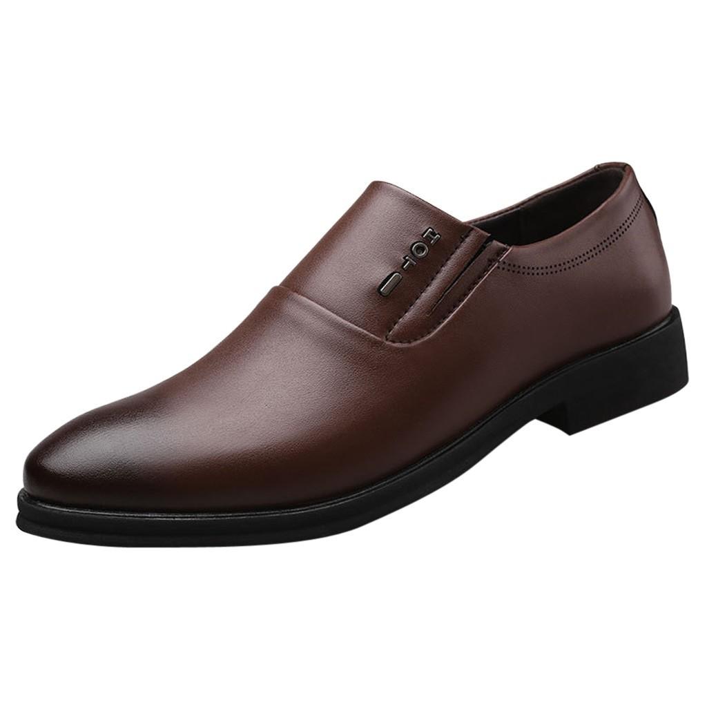 Men formal shoes leather business wedding party size 38 to 46