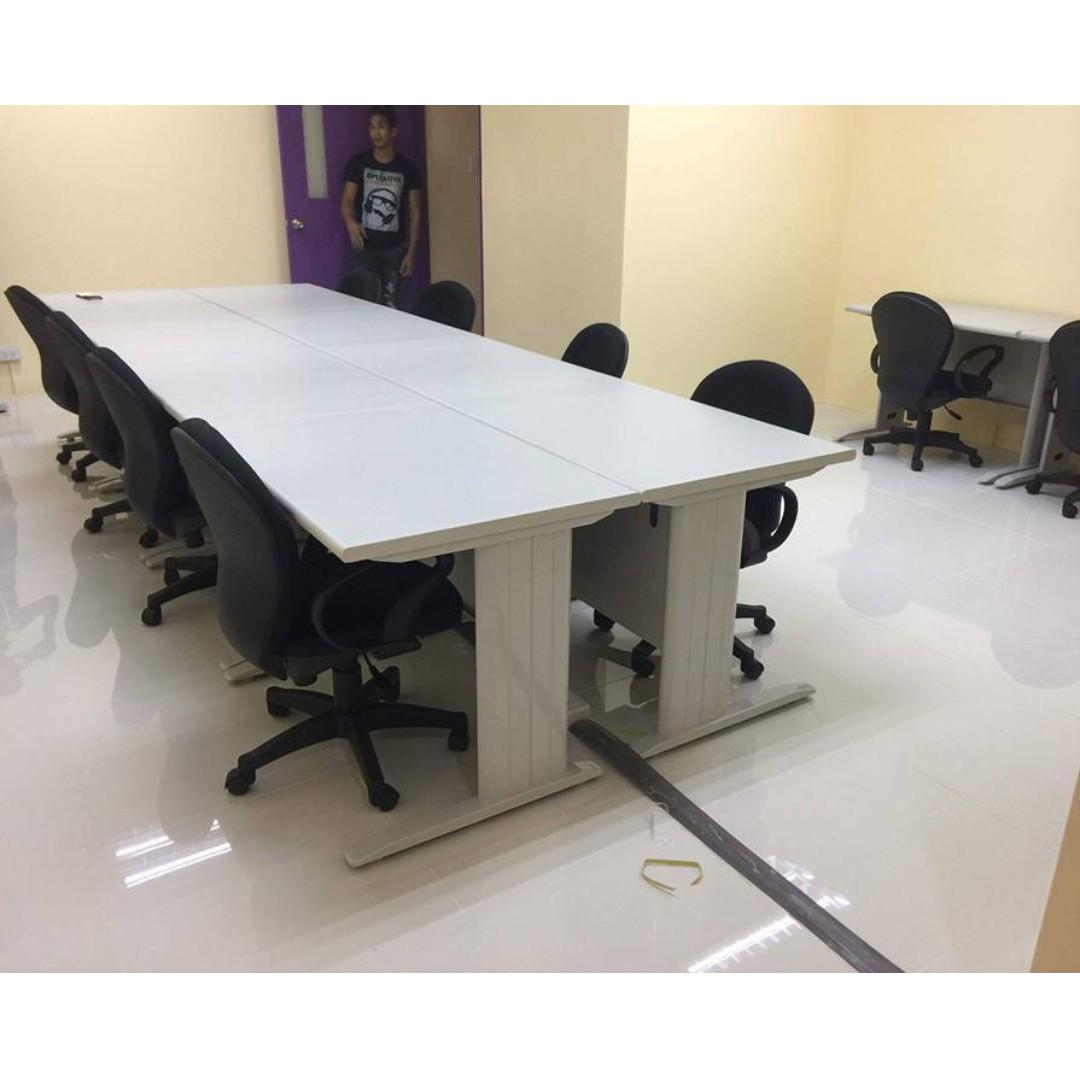 Office Table (Freestanding) METAL Legs (Staff Table), Furniture & Home ...