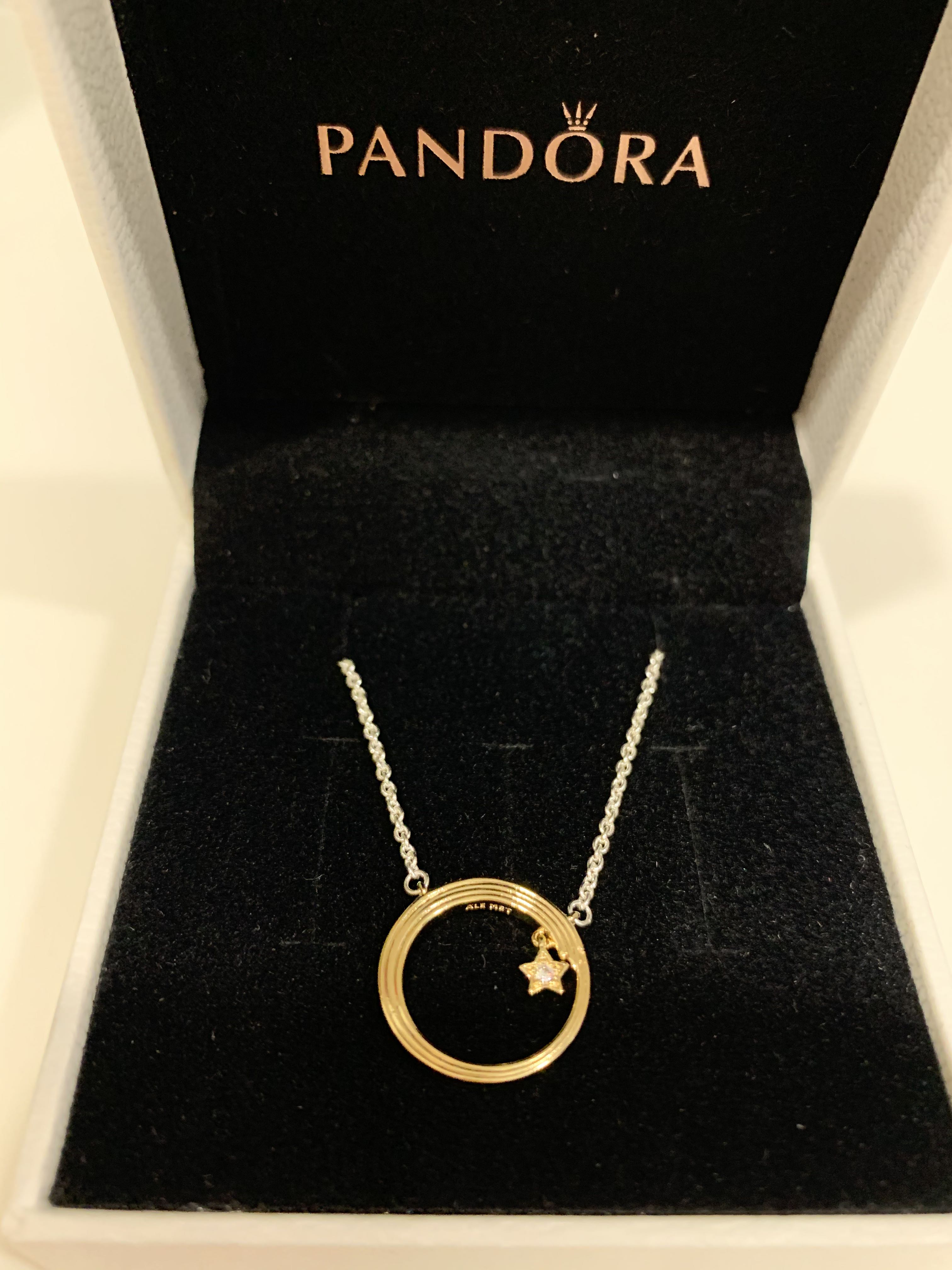 Pandora Moon and Star Necklace, Women's 