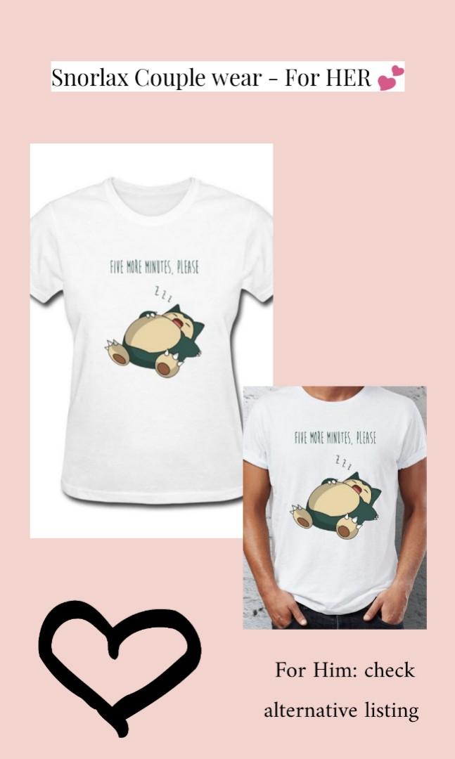 Po 5 More Minutes Snorlax Female Style Couple T Shirt Women S