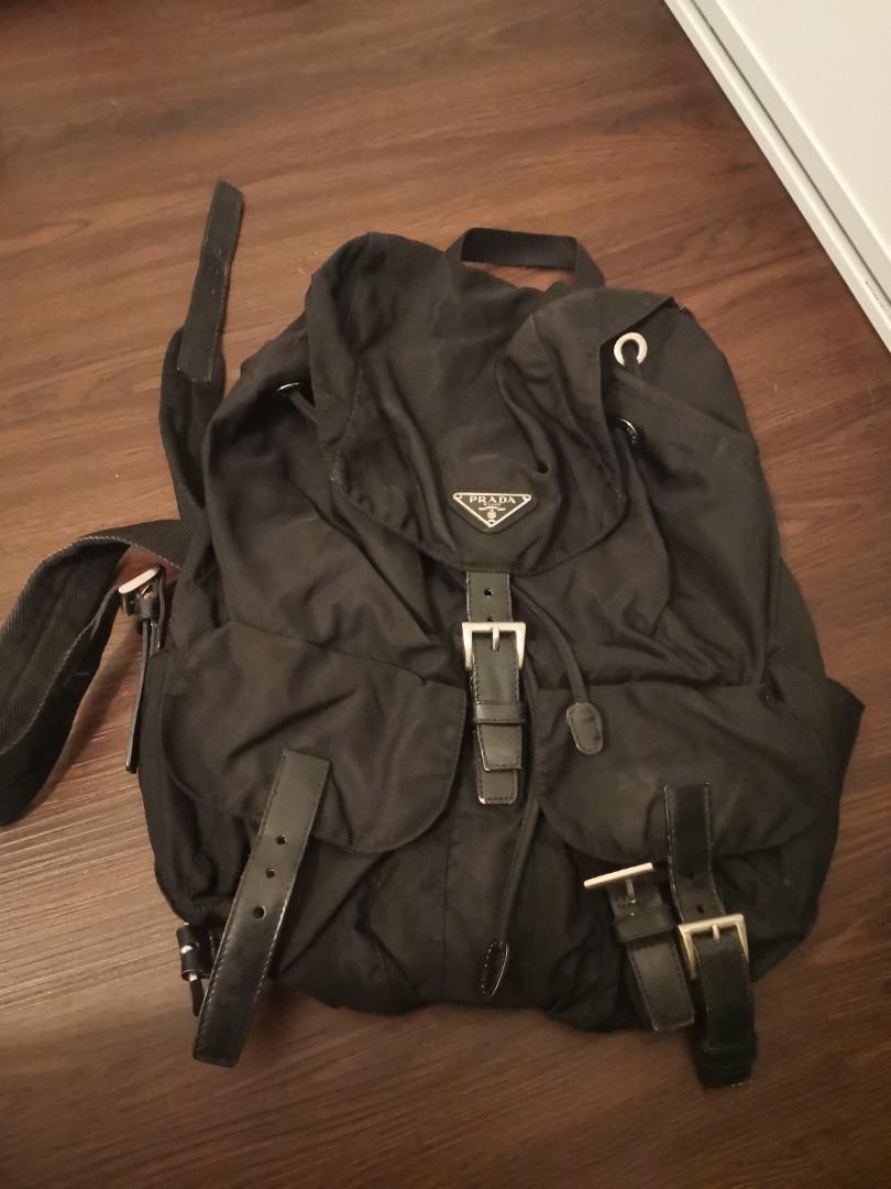 prada large nylon backpack