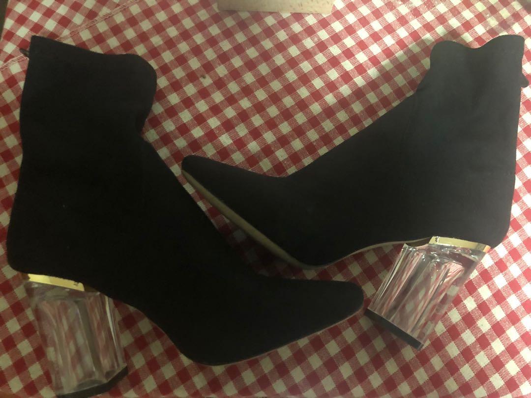 public desire perspex block heels