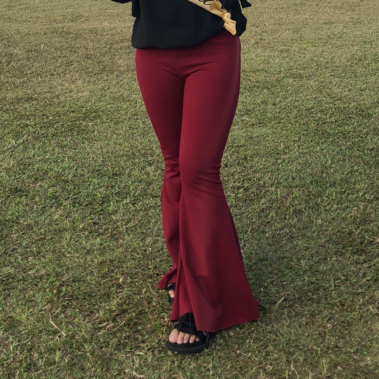 Red bell bottoms best sale pants