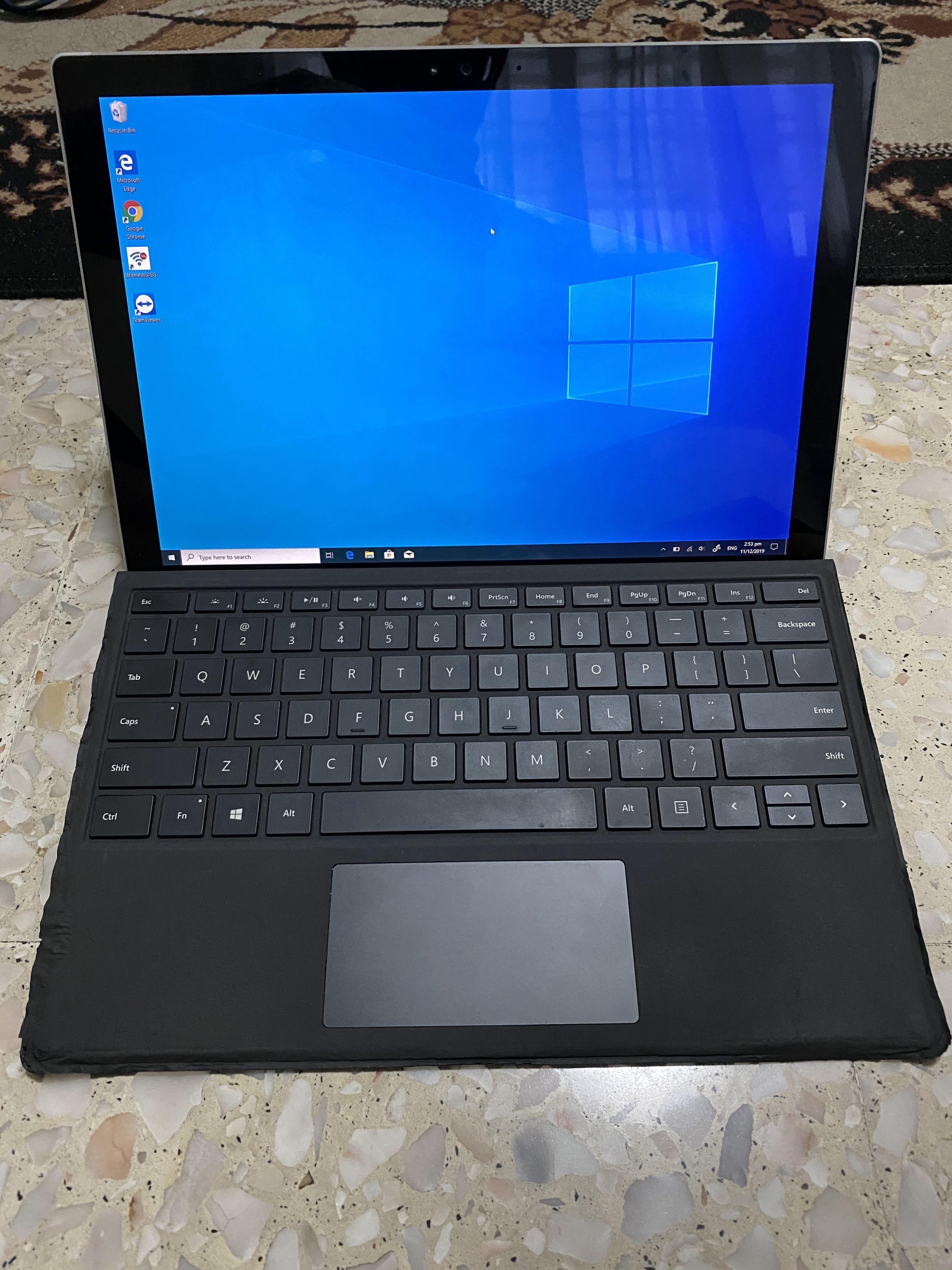 Surface Pro 4 M3 W Type Cover Mobile Phones Tablets Tablets On Carousell