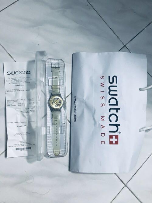 Swatch SOUK106 GILT GHOST Transparent Men s Fashion Watches