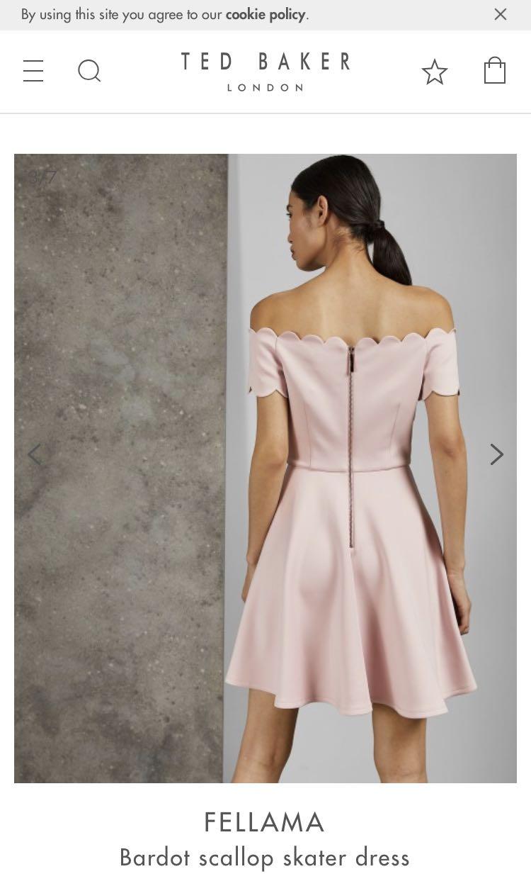 Ted baker bardot scallop skater dress hotsell