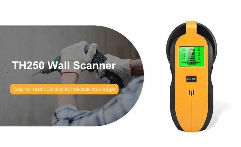 TH250 Wall Stud Center Finder Wood Metal AC Live Wire Scanner Detector ...