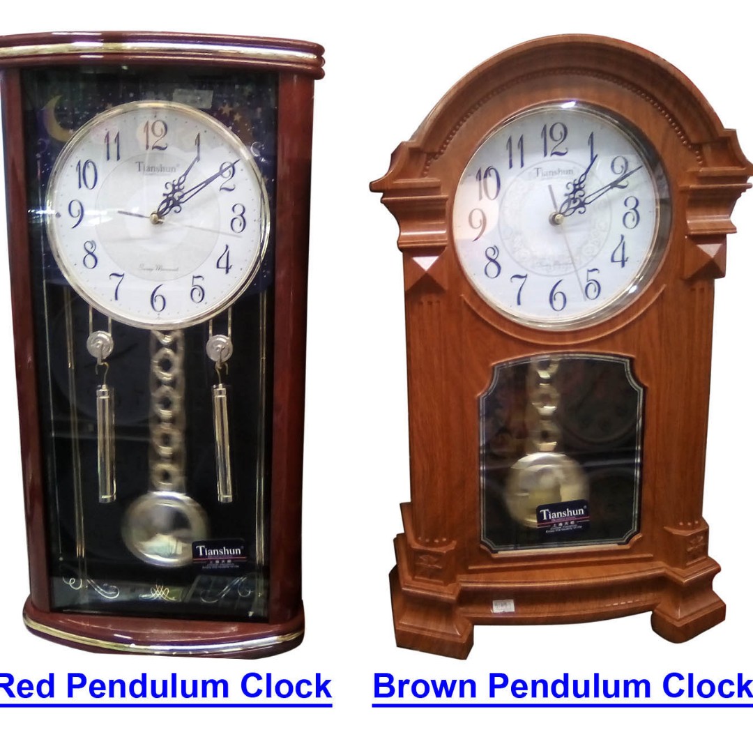 Tianshun Plaza Quartz Pendulum Antique Vintage Time Table Wall Clock