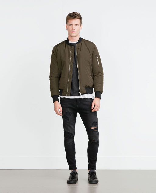 Zara green mens jacket Outlet
