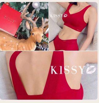  新年 公司授權 正品 Kissy 內衣👙蕾絲 紅色 預購  買衣送褲 無鋼圈內衣 運動內衣 無痕內衣 透氣 無鋼圈 無痕 背心 小可愛 一套 另有 香港正生 銀飾 膠原蛋白飲