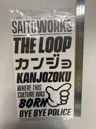 JDM car stickers size 21x 37