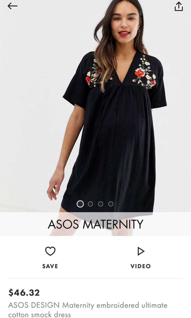 maternity embroidered dress
