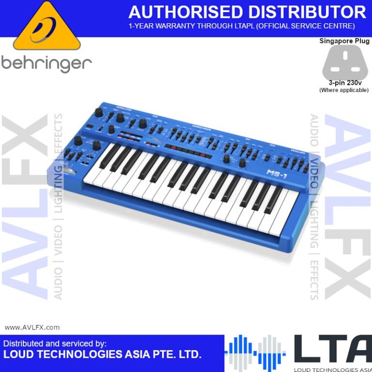 Behringer MS1 BU Analog Synthesizer with 32 FullSize Keys, Audio, Other Audio Equipment on