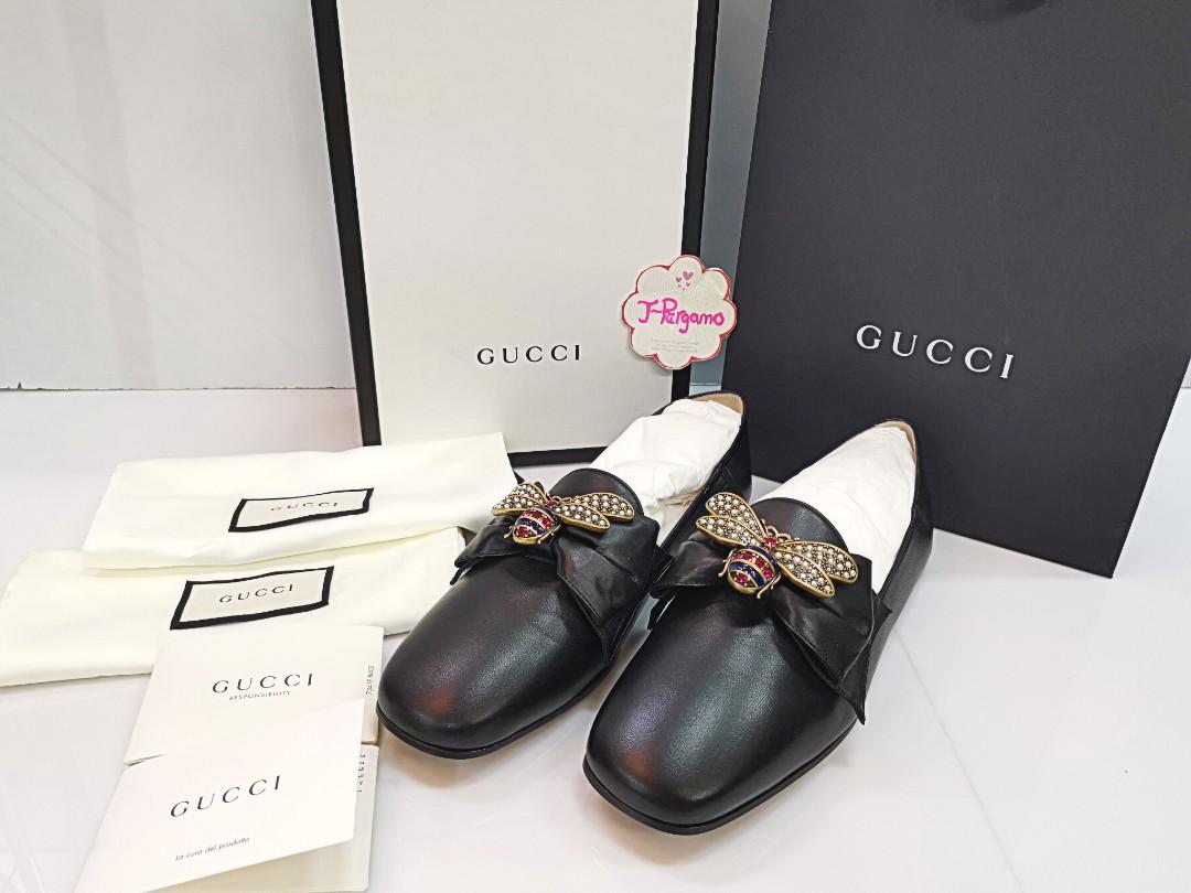 Gucci Queen Margaret Bow/Bee Leather 